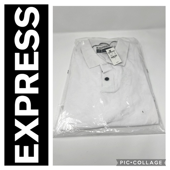 Express White Polo Shirt - Picture 1 of 4
